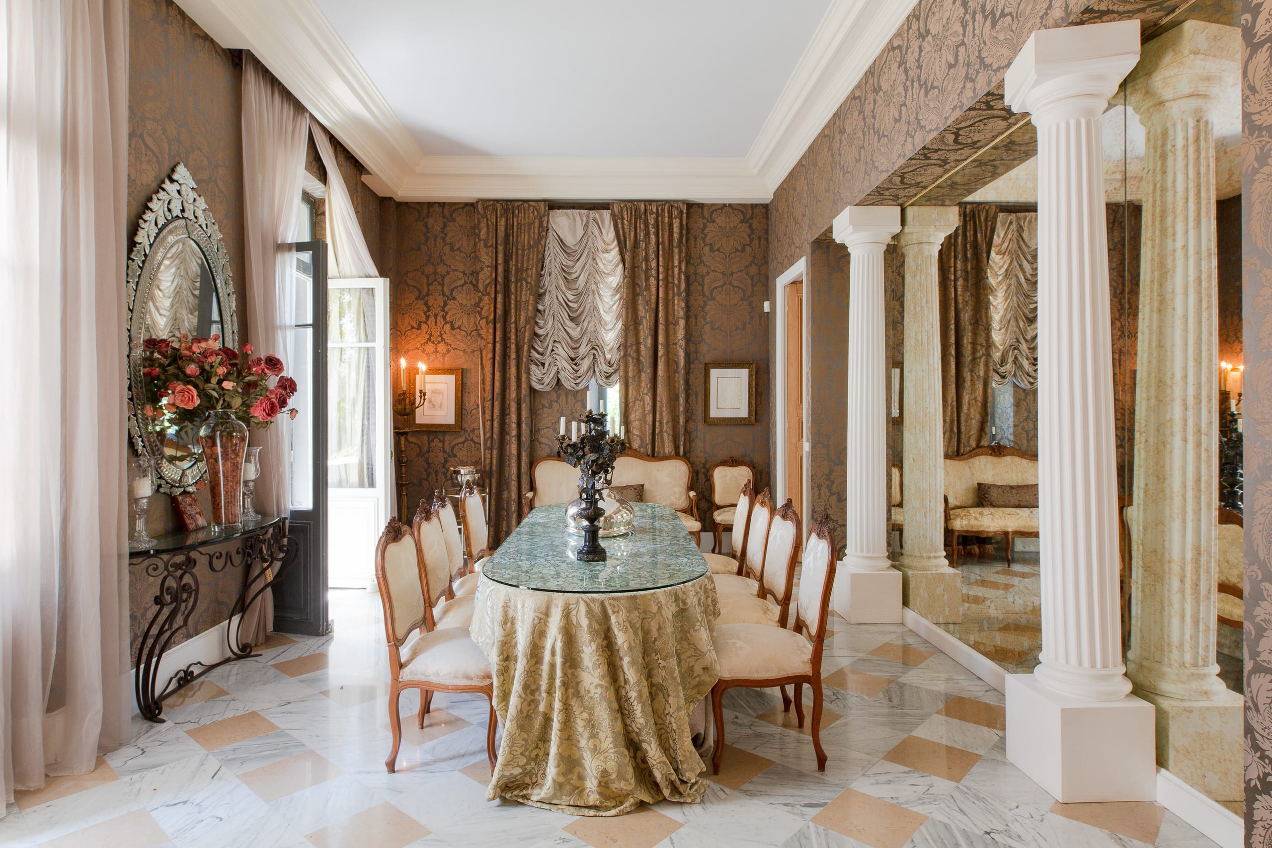 The formal dining room